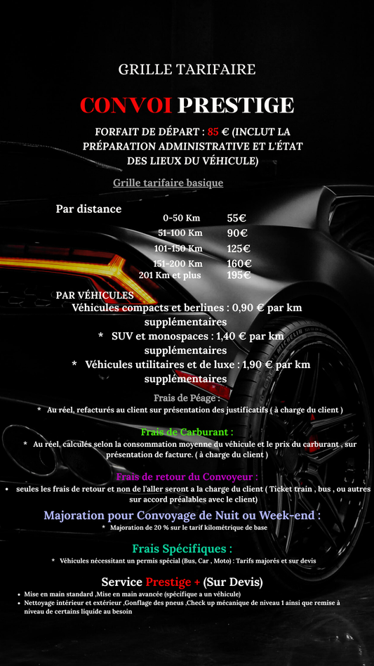 Grille tarifaire